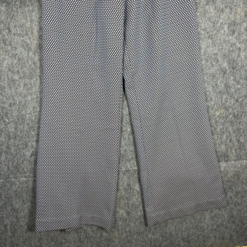 Vintage 1970s Polyester Flare‎ Pants Women's 28 x 28 Plaid Disco Stretch Blue - Picture 3 of 11